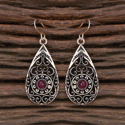 Oxidised Classic Earring With Rose Gold Plating