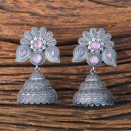 Jhumki With Oxidised Plating