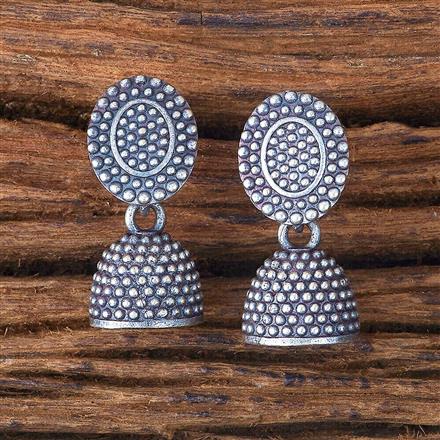 Jhumki With Oxidised Plating