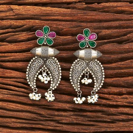 Classic Earring With Oxidised Plating