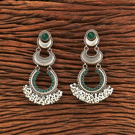 Chand Earring With Oxidised Plating