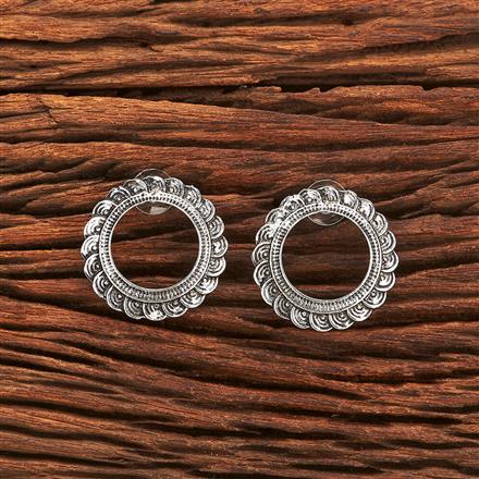 Classic Earring With Oxidised Plating