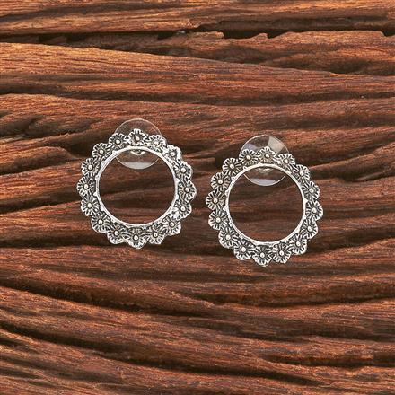 Classic Earring With Oxidised Plating