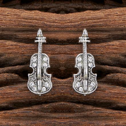 Classic Earring With Oxidised Plating