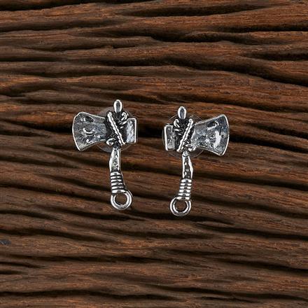 Classic Earring With Oxidised Plating