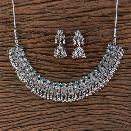 Classic Necklace With Oxidised Plating