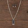 Classic Pendant Set With Oxidised Plating
