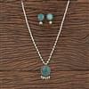 Classic Pendant Set With Oxidised Plating