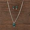 Pearl Pendant Set With Oxidised Plating