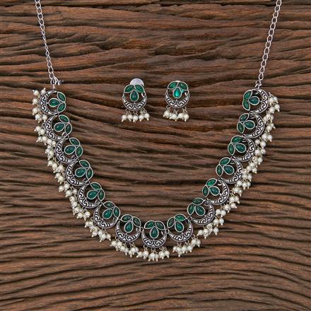Classic Necklace With Oxidised Plating