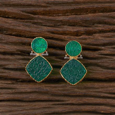 Oxidised Classic Earring With 2 Tone Plating