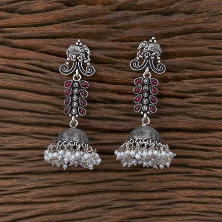 Jhumki With Oxidised Plating