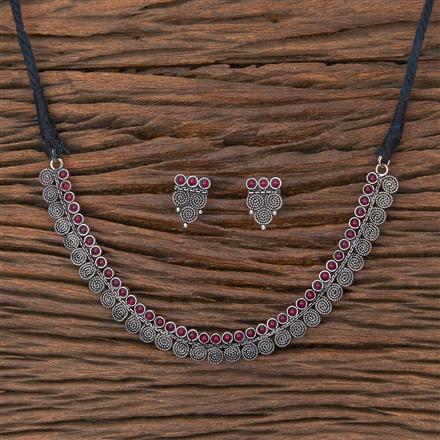 Delicate Necklace With Oxidised Plating