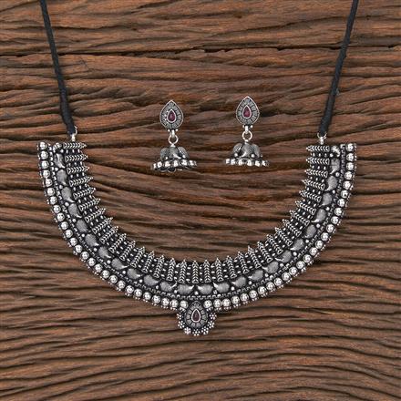 Classic Necklace With Oxidised Plating