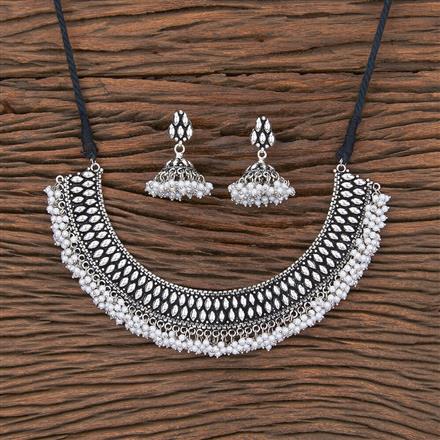 Classic Necklace With Oxidised Plating