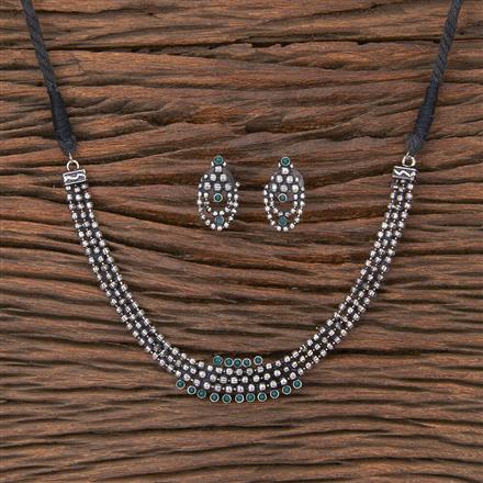 Classic Necklace With Oxidised Plating