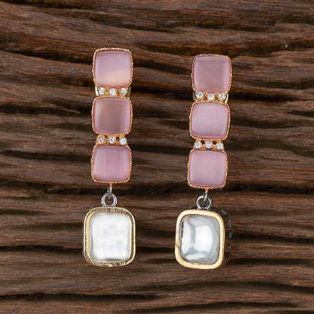 Oxidised Classic Earring With 2 Tone Plating