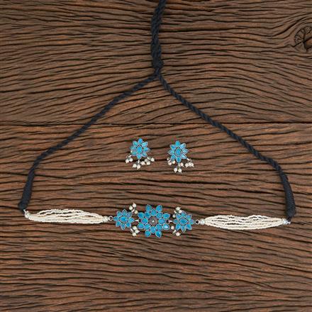 Choker Necklace With Oxidised Plating