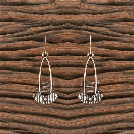 Oxidised Hoops With Rose Gold Plating