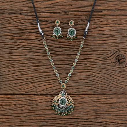 Oxidised Peacock Necklace With 2 Tone Plating