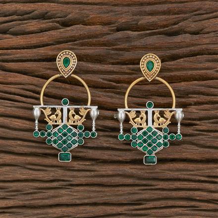 Oxidised Trendy Earring With 2 Tone Plating