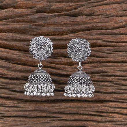 Jhumki With Oxidised Plating