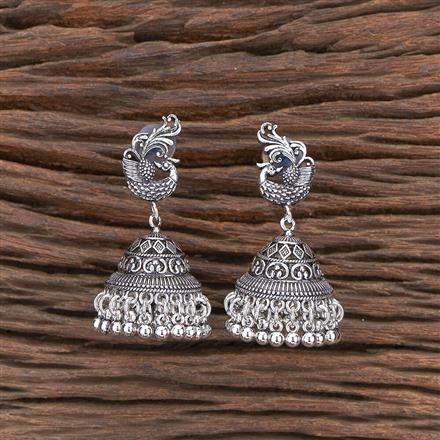 Jhumki With Oxidised Plating