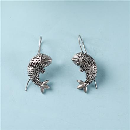 Classic Earring With Oxidised Plating