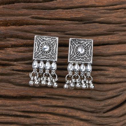 Classic Earring With Oxidised Plating