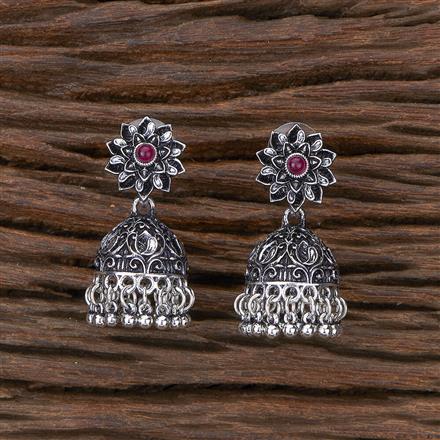Jhumki With Oxidised Plating