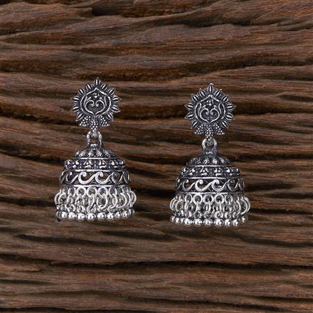 Jhumki With Oxidised Plating