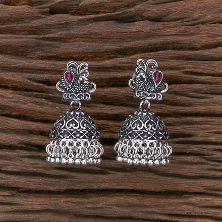Jhumki With Oxidised Plating