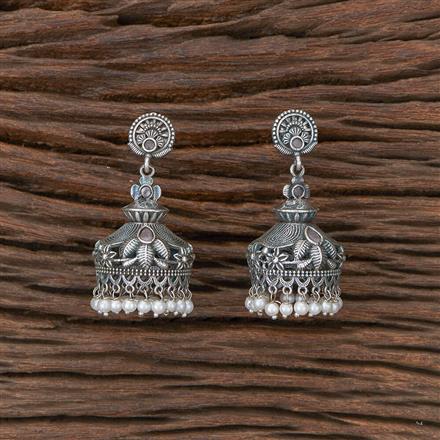 Jhumki With Oxidised Plating