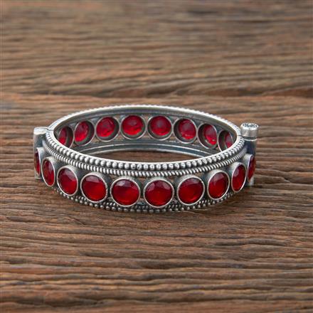 Stone Kada With Oxidised Plating