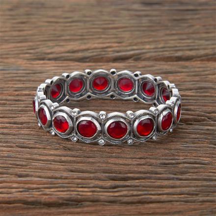 Stone Kada With Oxidised Plating