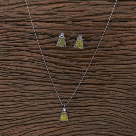 Classic Pendant Set With Oxidised Plating