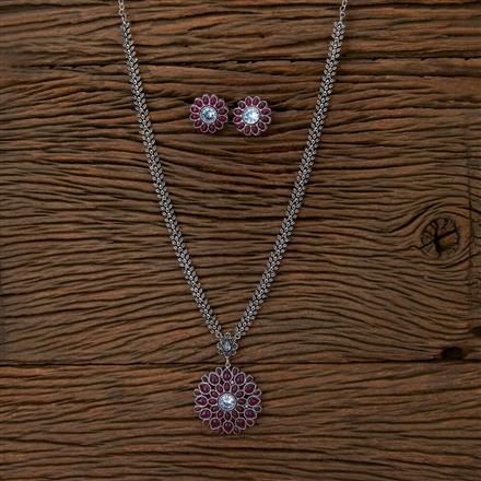 Long Necklace With Oxidised Plating