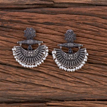 Chand Earring With Oxidised Plating