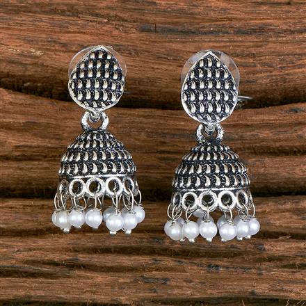 Jhumki With Oxidised Plating