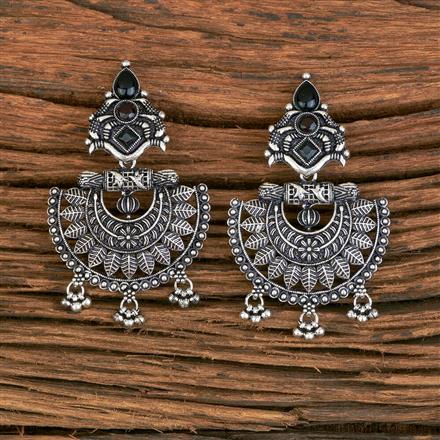 Chand Earring With Oxidised Plating