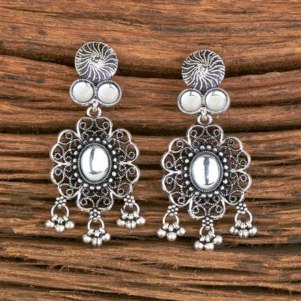 Classic Earring With Oxidised Plating