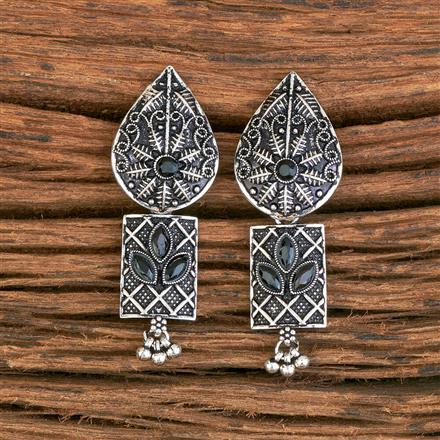 Classic Earring With Oxidised Plating