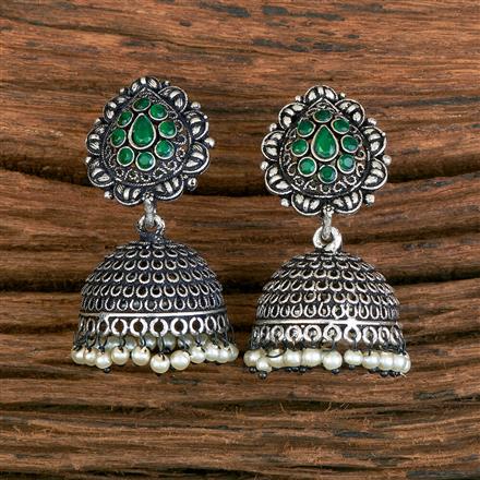 Jhumki With Oxidised Plating