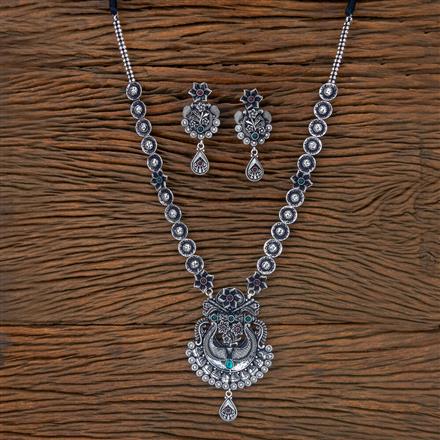 Long Necklace With Oxidised Plating