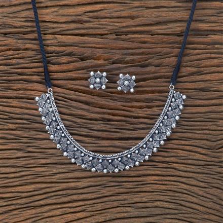 Classic Necklace With Oxidised Plating