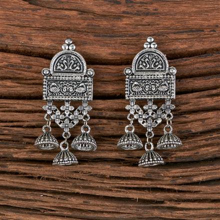 Jhumki With Oxidised Plating