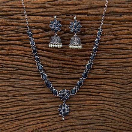 Classic Necklace With Oxidised Plating
