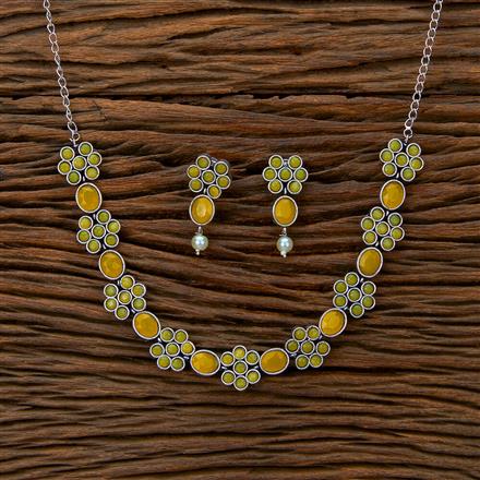 Classic Necklace With Oxidised Plating