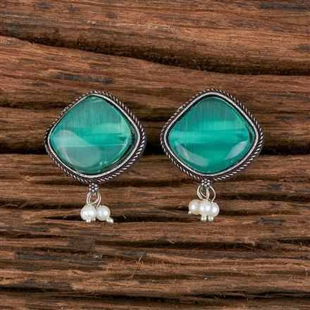 Pearl Earring With Oxidised Plating