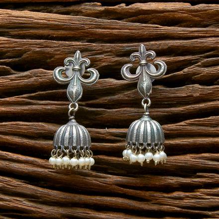 Jhumki With Oxidised Plating